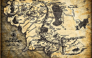 The Lord of the Rings Middle Earth Fantasy Map with Detailed Regions and Locations HD wallpaper