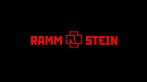 Rammstein Band Logo in Bold Red Typography on Black Background HD wallpaper