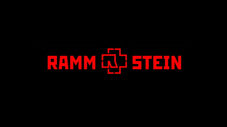 Rammstein Band Logo in Bold Red Typography on Black Background HD wallpaper