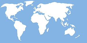 Minimalist White World Map On Blue Background Vector Illustration HD wallpaper