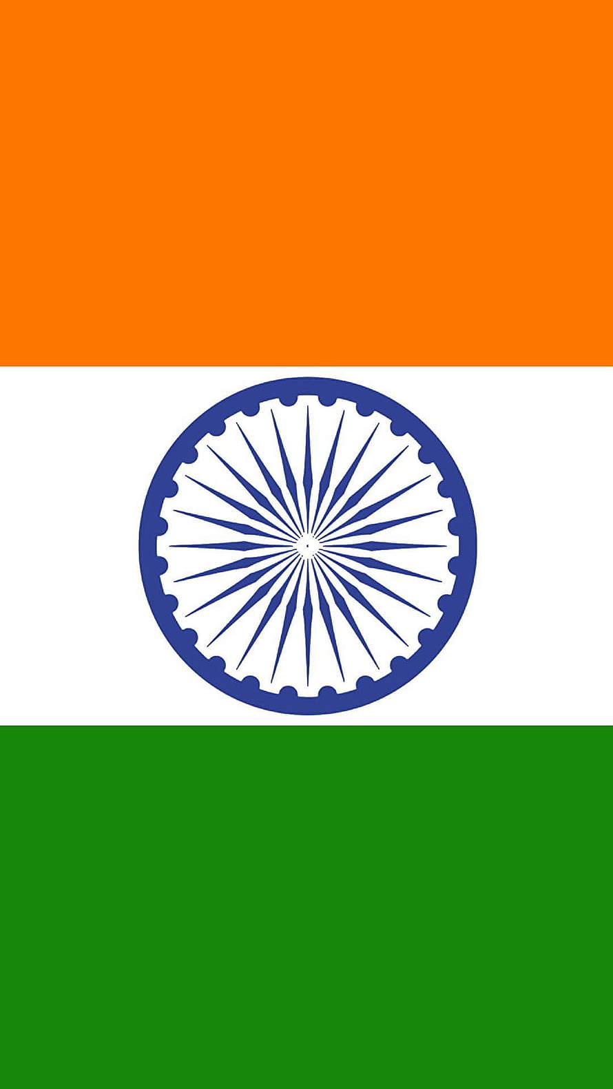 Indian National Flag with Ashoka Chakra on Tricolor Background HD phone wallpaper