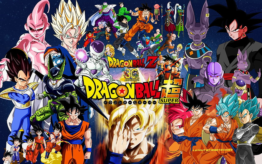 Dragon Ball Super 30th Anniversary Character Collection Poster HD wallpaper