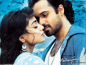 Emraan Hashmi and Sonam Kapoor in Romantic Awarapan Movie Poster HD wallpaper