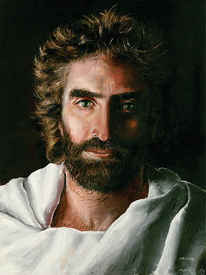 Akiane Kreamer Portrait of Jesus Christ in White Robes with Green Eyes HD phone wallpaper