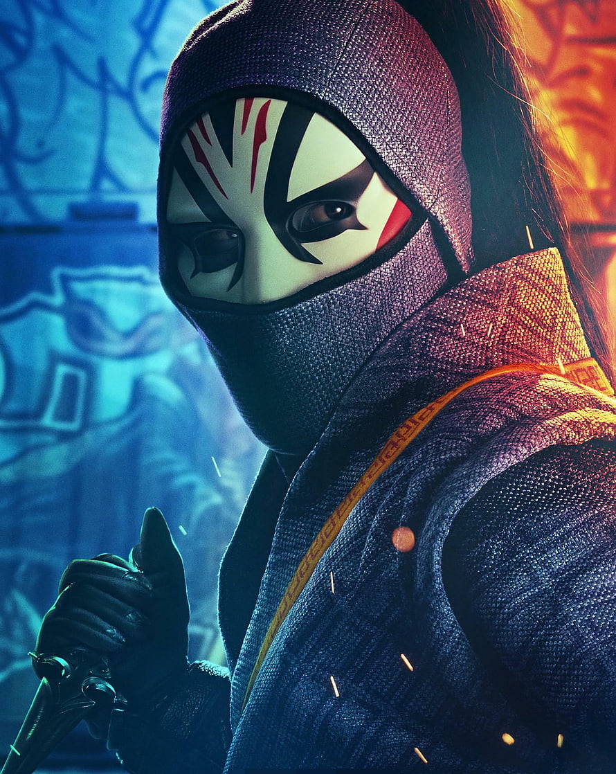 Death Dealer from Mortal Kombat 1 in a dramatic close-up wearing a white mask and dark hooded robe HD phone wallpaper
