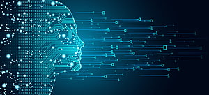 Digital Human Head Profile With Circuit Board Pattern And Binary Data Streams, Ai In Healthcare, high intelligence HD wallpaper
