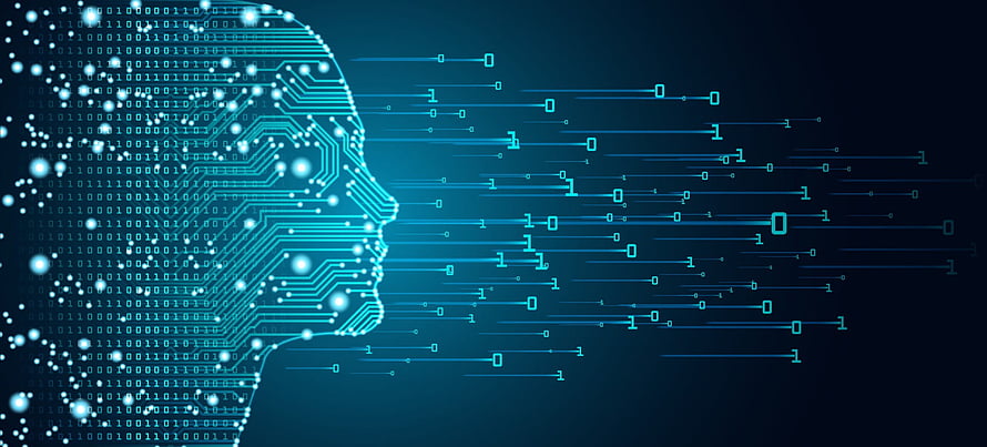 Digital Human Head Profile With Circuit Board Pattern And Binary Data Streams, Ai In Healthcare, high intelligence HD wallpaper
