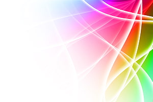 Vibrant Abstract Rainbow Gradient with Flowing Curved Lines on White Background HD wallpaper