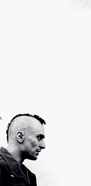 Travis Bickle Profile Portrait from Taxi Driver in High Contrast Black and White HD phone wallpaper