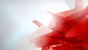Minimalist Abstract Geometric Shapes in Red and White with Soft Gradient Background HD wallpaper