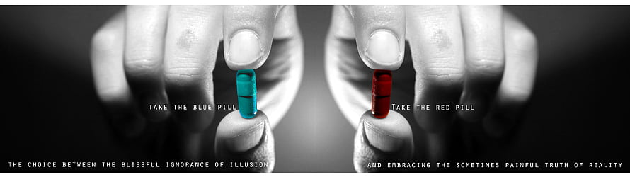 The Matrix Red and Blue Pill Choice Concept Artwork HD wallpaper