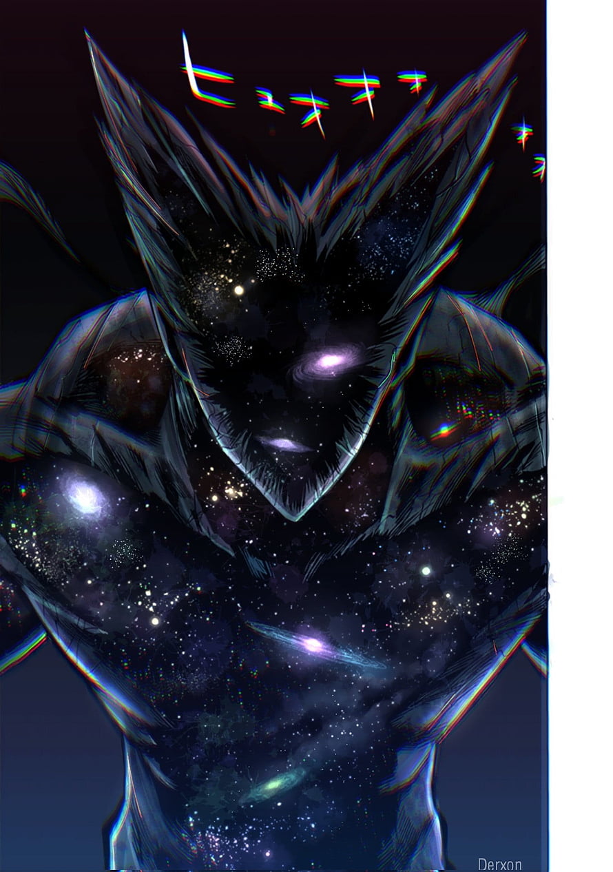 Cosmic Anime Character With Galaxy Skin And Glitch Effect HD phone wallpaper