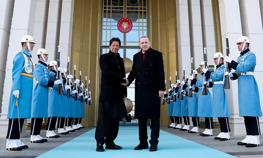 Imran Khan and Recep Tayyip Erdoğan Shake Hands During State Visit to Turkey HD wallpaper