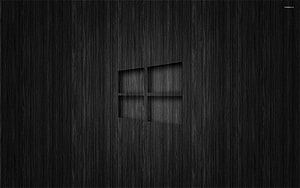 Windows 10 Logo Carved Into Dark Charcoal Wood Grain Texture HD wallpaper