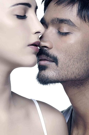 Intimate Close-Up Portrait of a Man and Woman with Closed Eyes, Dhanush Moonu Movie Latest, 3 moonu HD phone wallpaper