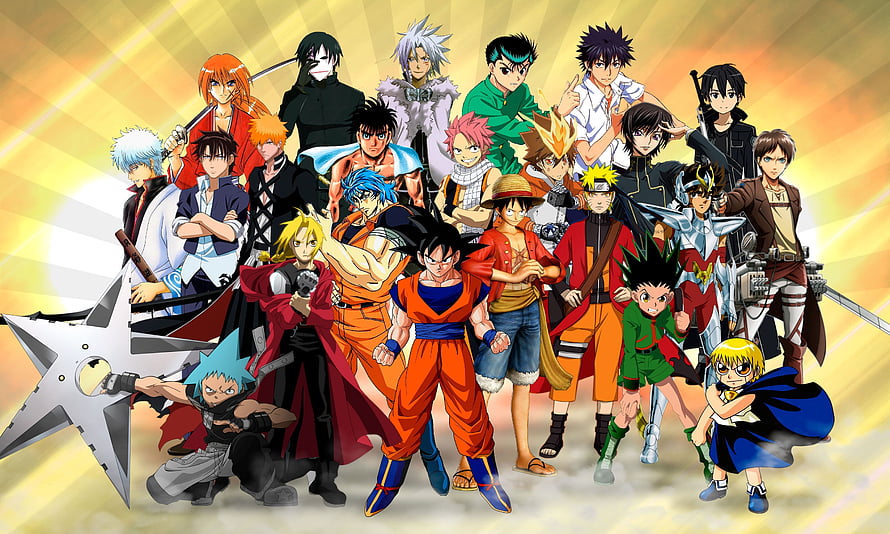 Anime Legends Crossover Featuring Goku, Luffy, Naruto, and More Iconic Characters HD wallpaper