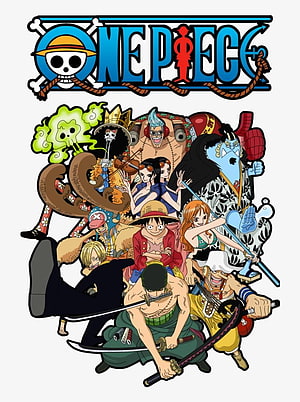 One Piece Straw Hat Pirates and Allies Group Illustration with Official Logo HD phone wallpaper