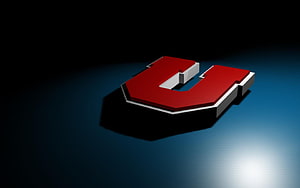 Club Universidad de Chile 3D Logo on Dark Blue Background HD wallpaper