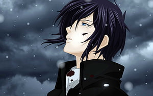 Lelouch vi Britannia anime character portrait in snow with blood stains HD wallpaper
