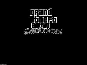 Grand Theft Auto San Andreas Official Logo White Text on Black Background HD wallpaper
