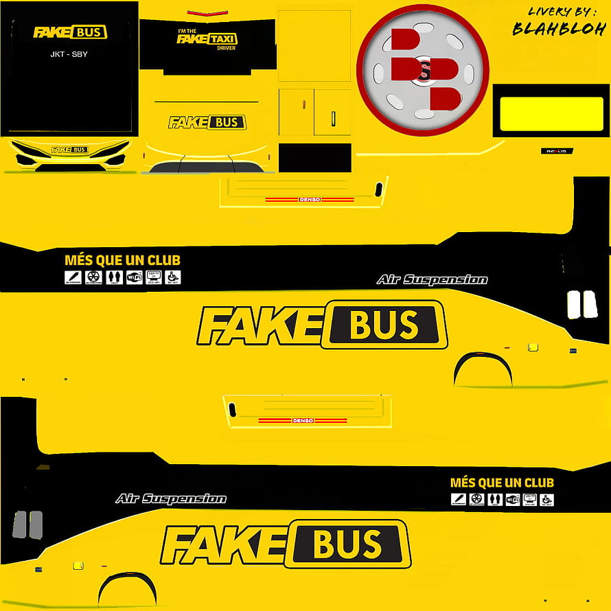 Fake Bus Racing Livery Design for Bus Simulator with Yellow and Black Graphics HD phone wallpaper