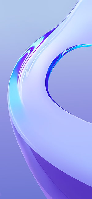Vivo Y51 Abstract 3D Wave Wallpaper in Soft Lavender and Iridescent Blue Tones HD phone wallpaper