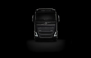 Volvo FH16 750 Heavy-Duty Truck Front View on Black Background HD wallpaper