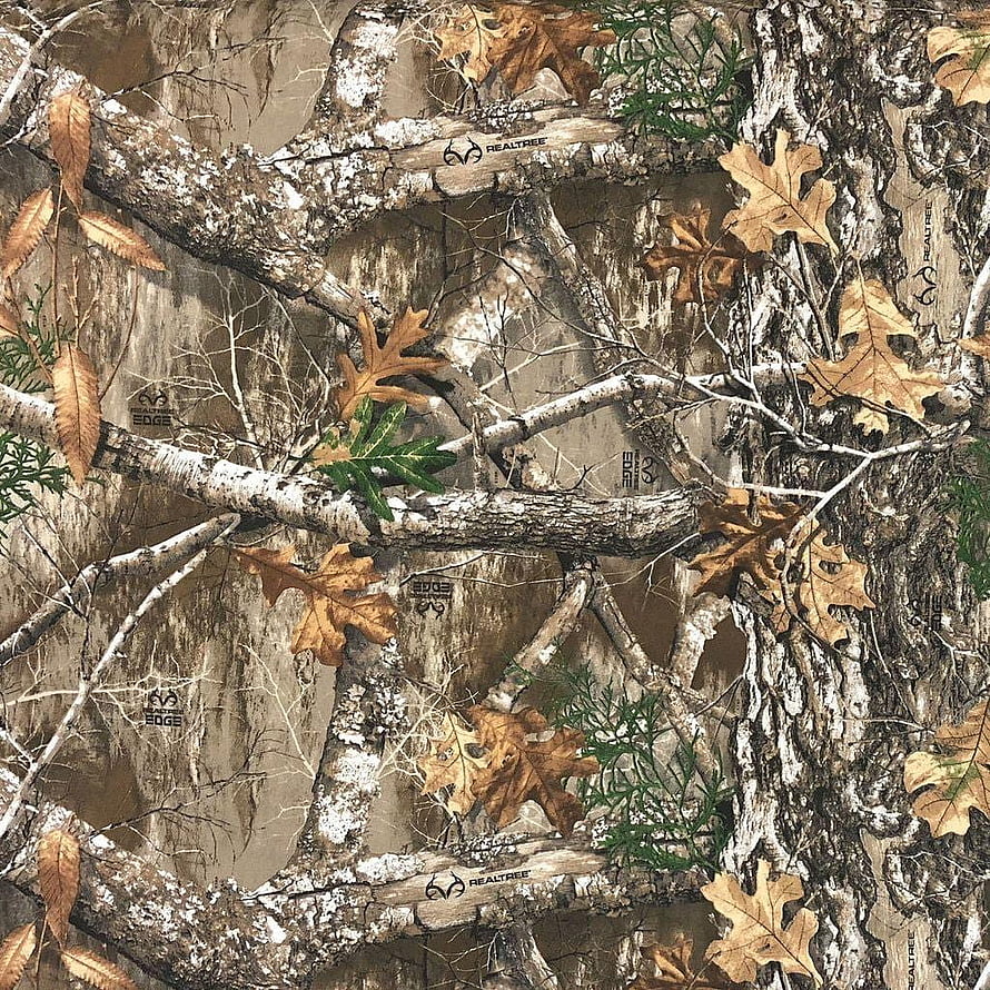 Realtree Edge Cotton Twill Fabric with Autumn Oak Leaf and Birch Bark Camouflage Pattern HD phone wallpaper