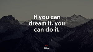 Walt Disney Inspirational Quote Over Dramatic Snow-Capped Mountain Range HD wallpaper