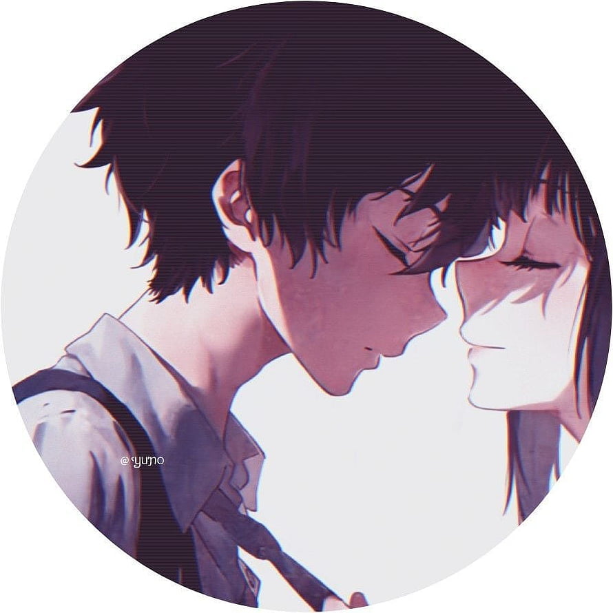 Romantic Anime Couple About To Kiss In Soft Pastel Colors, Pin on Matching icons, matching pfp couple HD phone wallpaper