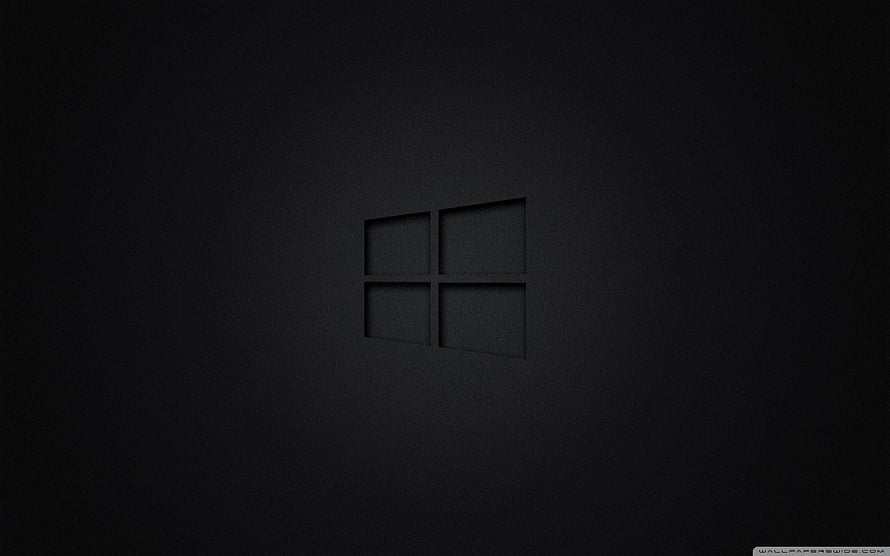 Minimalist Black Windows 11 Logo Wallpaper with Subtle Texture HD wallpaper