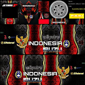 Indonesia Isuzu Bus Simulator 2 Skin Design with Adi Putro and PSSS Logos HD phone wallpaper