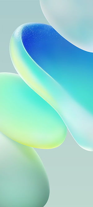 Vivo X80 Pro Default Wallpaper with Soft Pastel Abstract 3D Shapes HD phone wallpaper