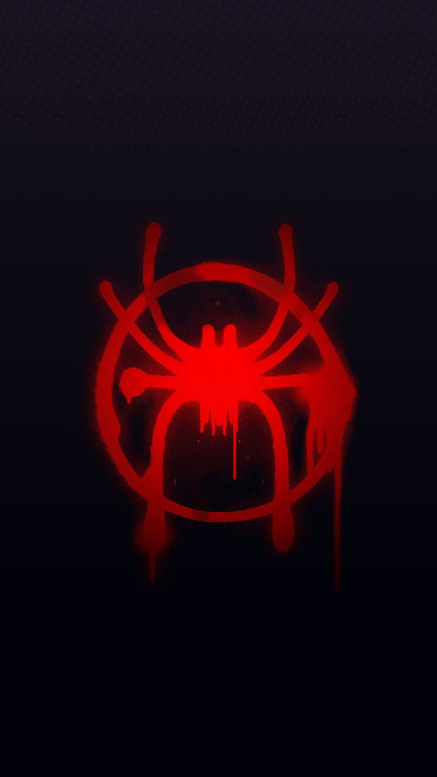Spider-Man 2099 Red Spider Symbol Logo on Dark Background, 1 Miles Morales, marvels spider man miles morales logo HD phone wallpaper