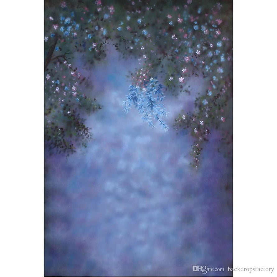 Dreamy Watercolor Floral Backdrop with Misty Purple and Blue Tones HD phone wallpaper