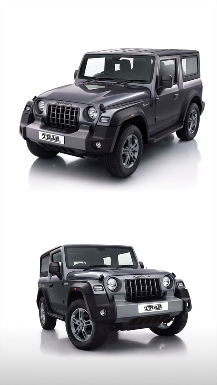 Mahindra Thar SUV in Dark Grey Studio Showcase HD phone wallpaper