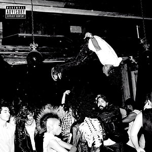Playboi Carti Punk Rock Album Artwork with Moshing Crowd and Parental Advisory HD phone wallpaper