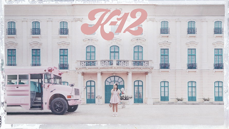 Melanie Martinez K-12 Aesthetic: Pink School Bus and Vintage Architecture HD wallpaper