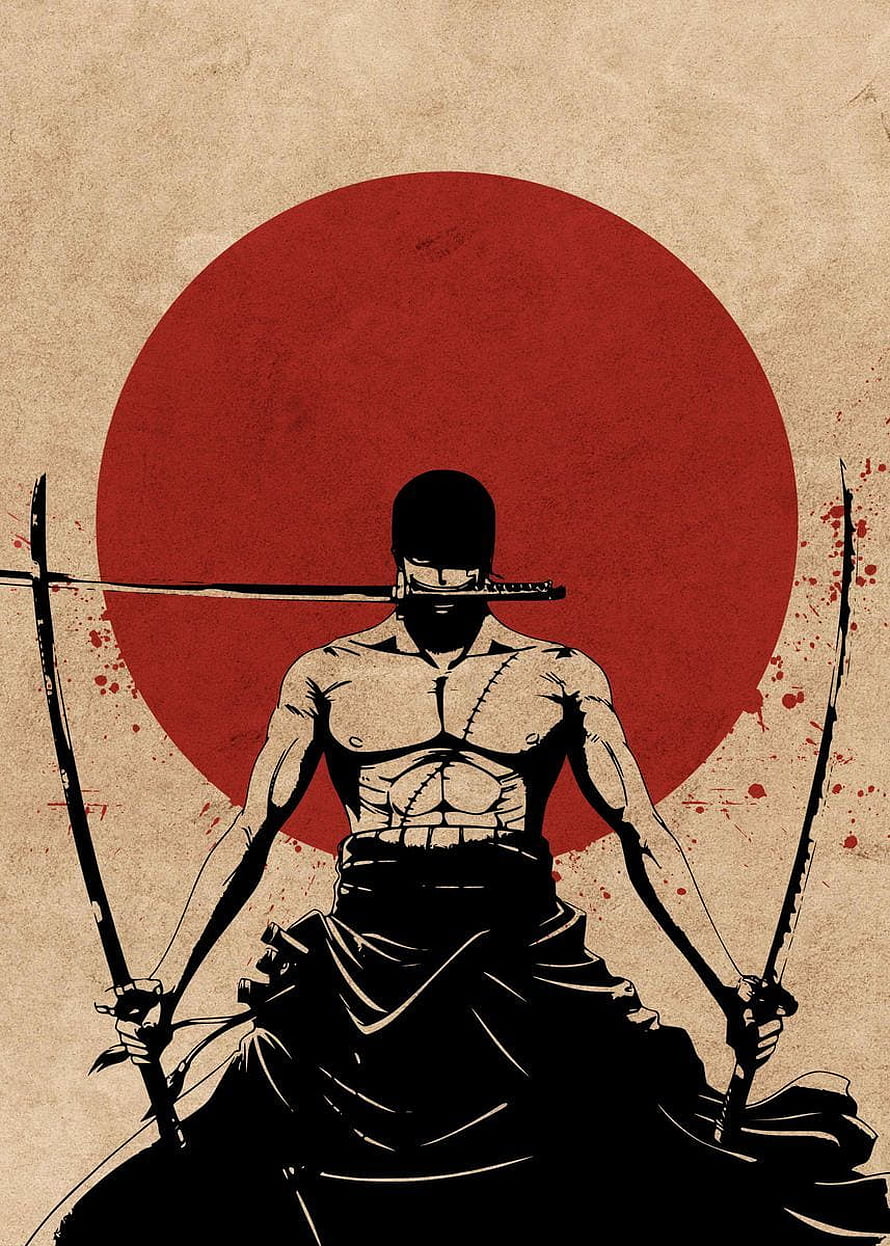 Guts Berserk Anime Character With Swords Against Red Sun Background HD phone wallpaper