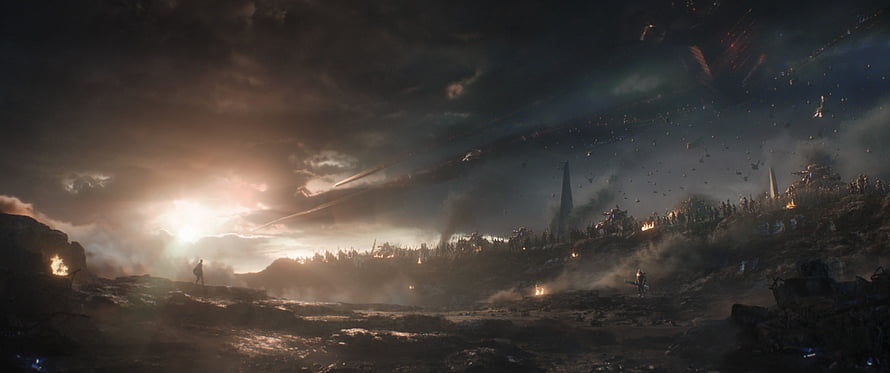 Epic Fantasy Battle Scene With Armies On A Hillside Under A Dramatic Sunset Sky HD wallpaper