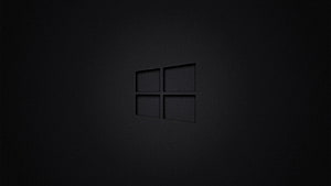 Minimalist Black Windows 11 Logo Wallpaper with Subtle Texture and Dark Aesthetic HD wallpaper
