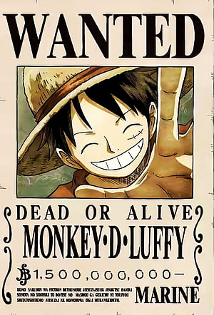 Monkey D. Luffy Wanted Poster One Piece Anime Wallpaper HD phone wallpaper