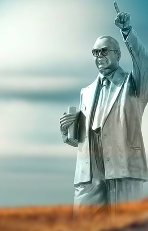 Statue of Zulfikar Ali Bhutto with Raised Finger and Book HD phone wallpaper