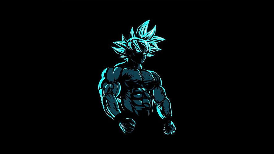 Goku Blue Super Saiyan God SS Dragon Ball Z Anime Character Wallpaper HD wallpaper