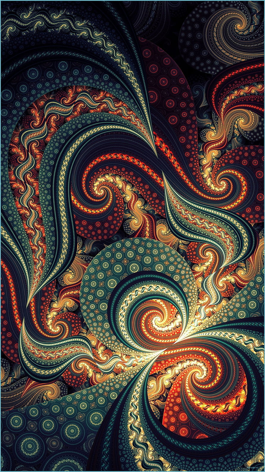 Psychedelic Abstract Swirls With Intricate Paisley Patterns And Vibrant Colors HD phone wallpaper
