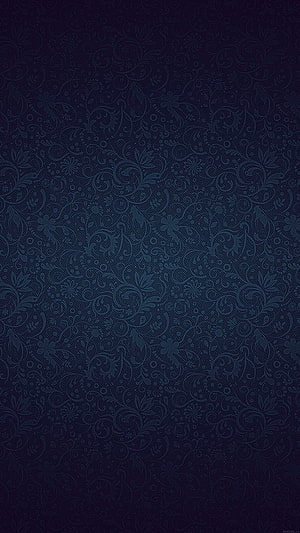 Dark Navy Floral Pattern Wallpaper with Subtle Vintage Ornamental Motifs HD phone wallpaper