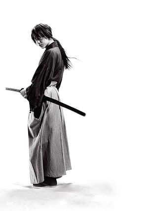 Rurouni Kenshin Live Action Samurai Portrait in Traditional Japanese Attire HD phone wallpaper