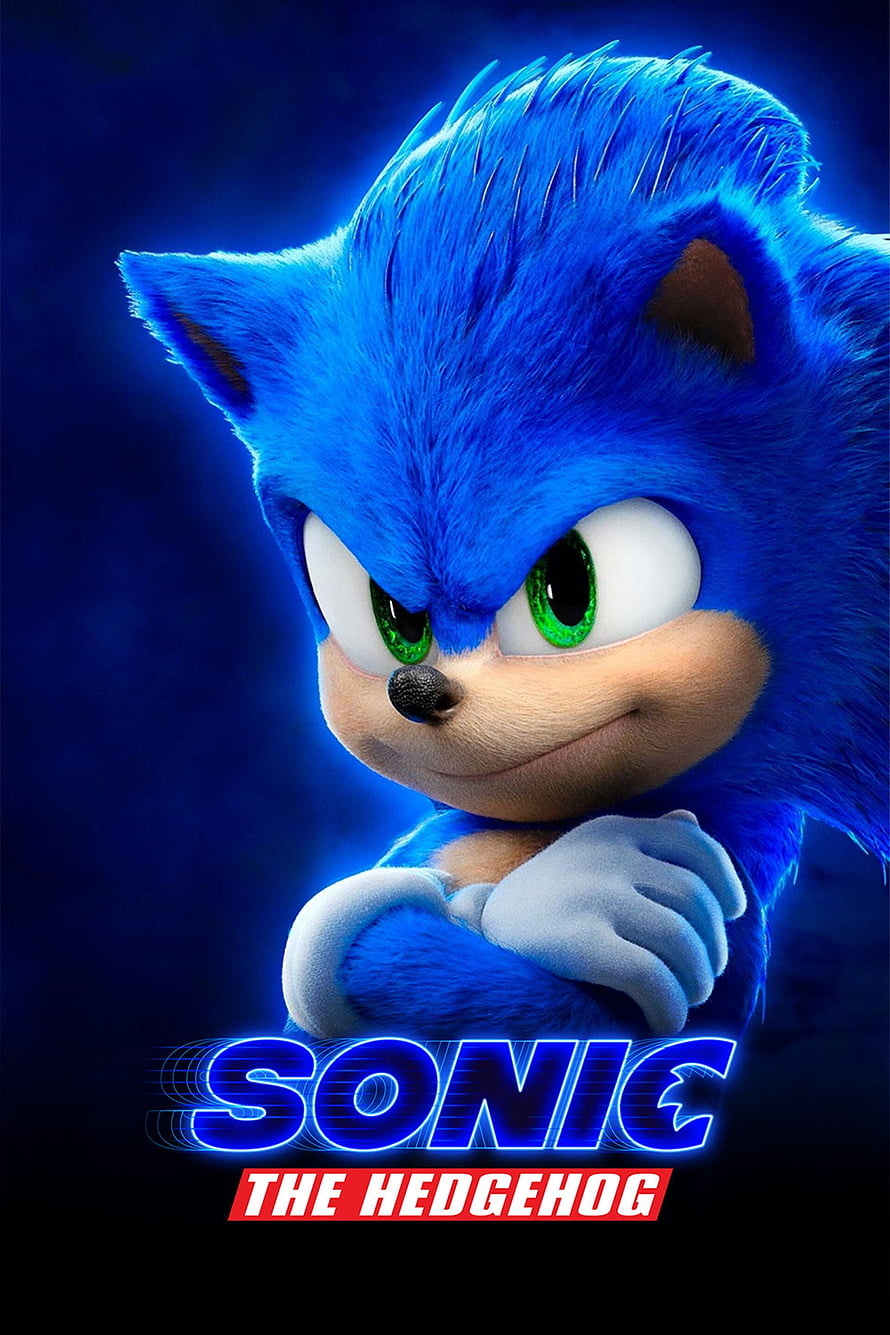 Sonic the Hedgehog Movie Character Portrait with Blue Fur and Green Eyes HD phone wallpaper