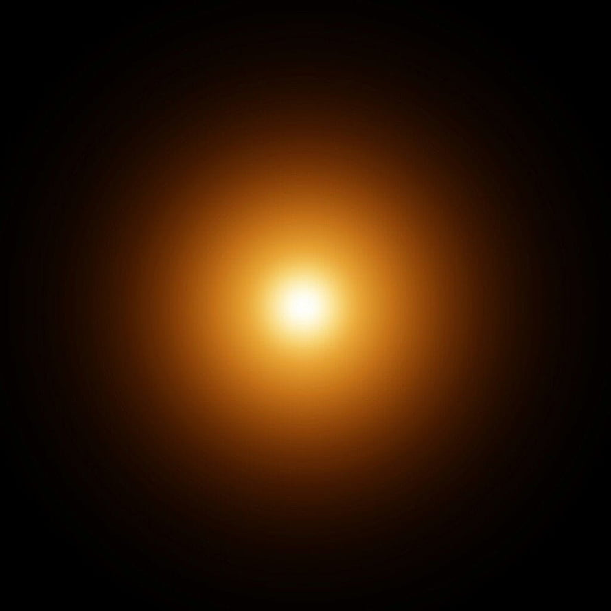 Abstract Glowing Orange Light Orb On Black Background HD phone wallpaper
