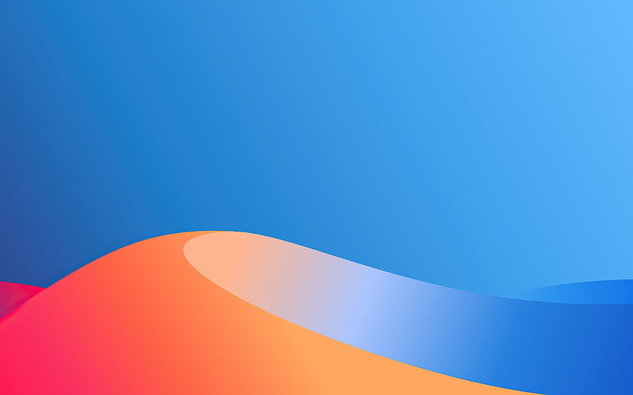 macOS Big Sur abstract gradient wallpaper with flowing orange and blue waves HD wallpaper